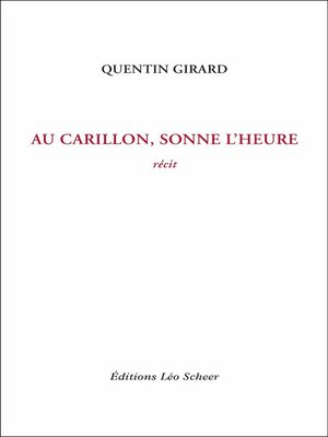 cover image of Au Carillon, sonne l'heure